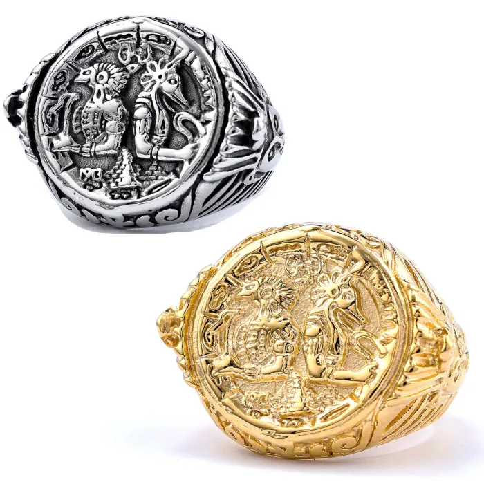 Egyptian Skull Head Ring Wholesale – Retro Titanium Steel Jewelry for Men | Fashion Accessories for Resellers & Bulk Buyers