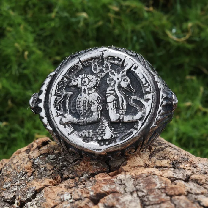 Egyptian Skull Head Ring Wholesale – Retro Titanium Steel Jewelry for Men | Fashion Accessories for Resellers & Bulk Buyers