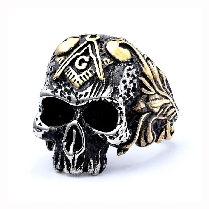 Wholesale Skull Carved Ring – Bold & Stylish Titanium Steel Jewelry | Biker Punk Accessories for Men | Fashion Reseller Bulk Supply