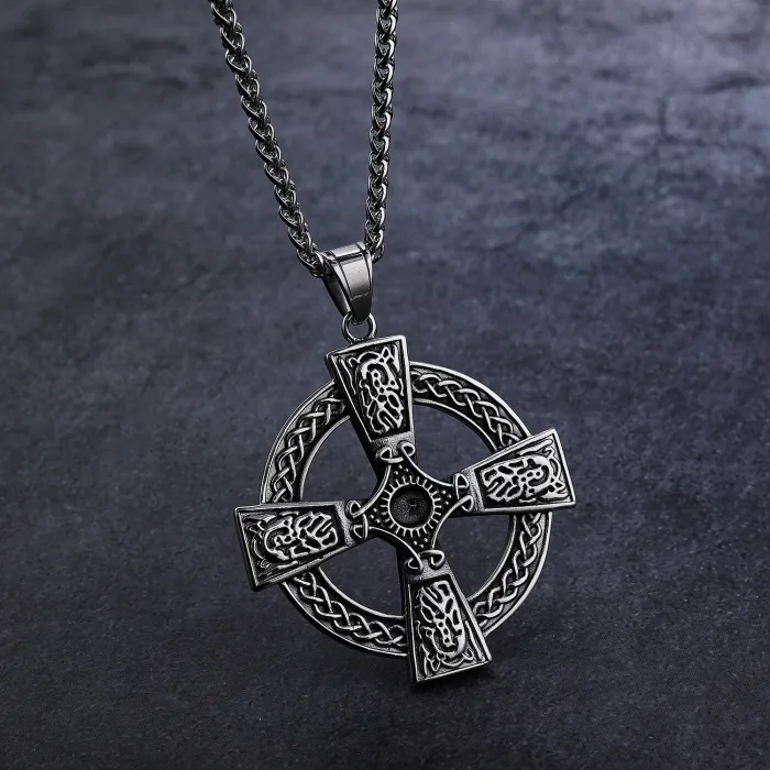 Bold Celtic Cross Pendant – Stainless Steel Religious Jewelry for Men | Fashion Accessories Wholesale & Bulk Supply
