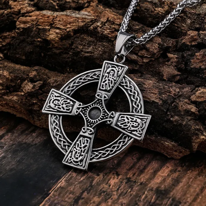 Bold Celtic Cross Pendant – Stainless Steel Religious Jewelry for Men | Fashion Accessories Wholesale & Bulk Supply
