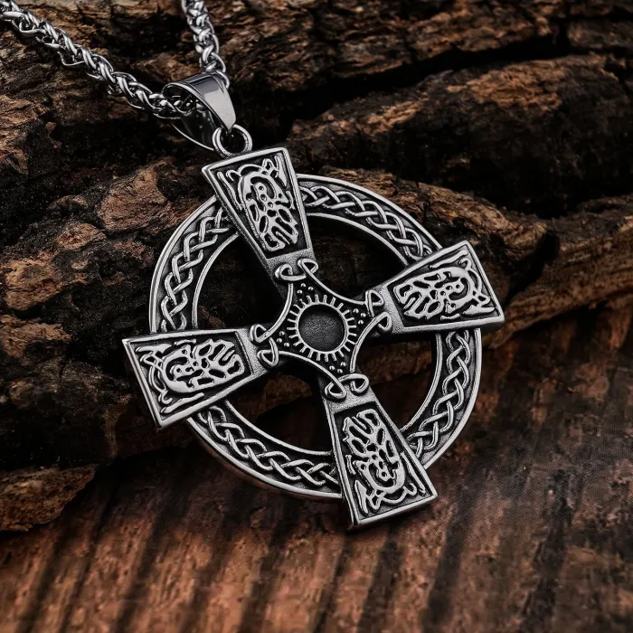 Bold Celtic Cross Pendant – Stainless Steel Religious Jewelry for Men | Fashion Accessories Wholesale & Bulk Supply