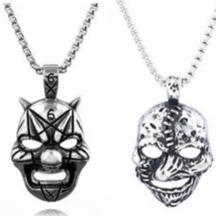 Wholesale Viking Series Band Mask Pendant – Retro Stainless Steel Necklace | Gothic Punk Style Fashion Jewelry Bulk Supplier