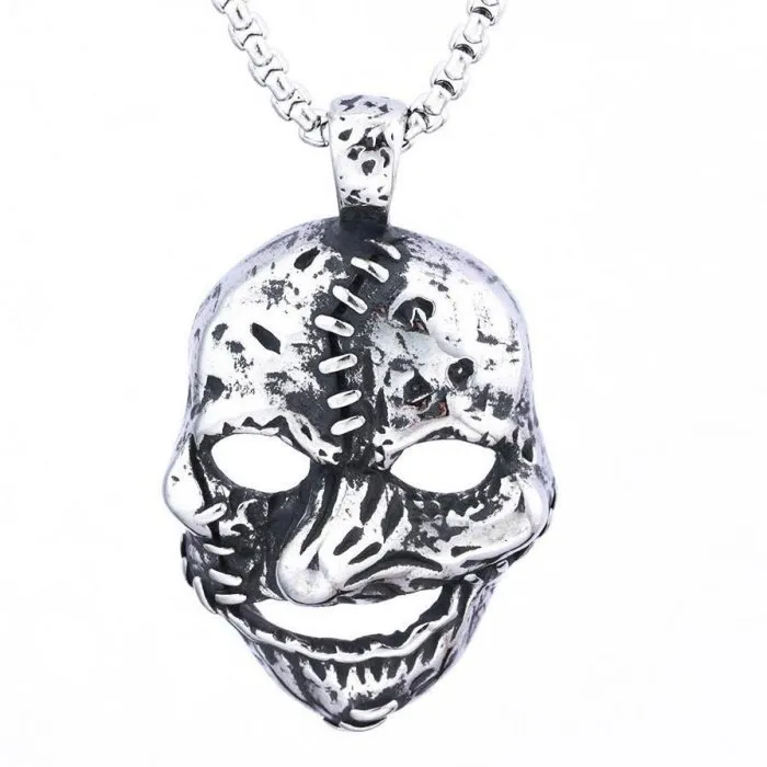 Wholesale Viking Series Band Mask Pendant – Retro Stainless Steel Necklace | Gothic Punk Style Fashion Jewelry Bulk Supplier
