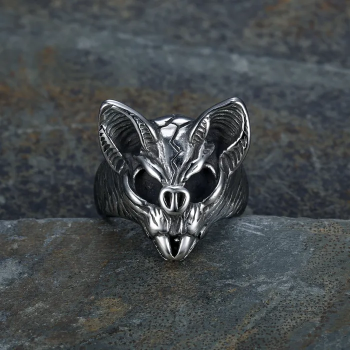 Classic Bat Ring for Men – Animal Series Titanium Steel Design | In-Stock Supply, Fashion Jewelry Wholesale for Resellers & Online Boutiques