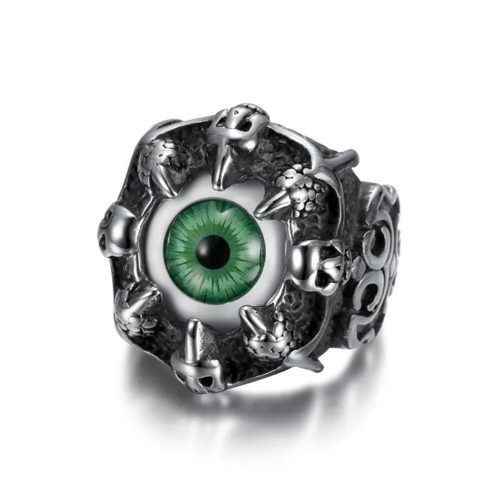 Wholesale Vintage Dragon Claw Ring with Multicolor Gemstones – Bold Stainless Steel Fashion Ring for Men | Bulk Jewelry Supplier
