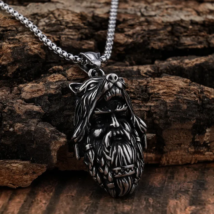 Bulk Biker Style Retro Werewolf Pendant – Stainless Steel Fierce Design | Wholesale Fashion Jewelry for Men, Ideal for Trendy Urban Stores