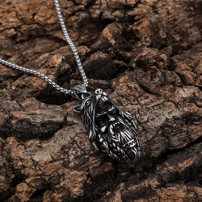 Bulk Biker Style Retro Werewolf Pendant – Stainless Steel Fierce Design | Wholesale Fashion Jewelry for Men, Ideal for Trendy Urban Stores