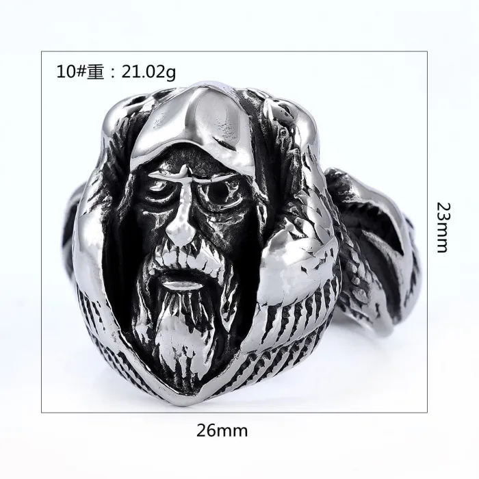 Wholesale Viking Elder Ring – Stainless Steel Unisex Titanium Ring for Men and Women | Retro Nordic Style Jewelry | Hot-Selling EU/US Supplier