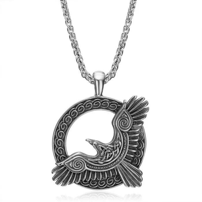 Wholesale Viking Odin Raven Pendant Necklace | Stainless Steel & Titanium Steel Bulk Supplier at Factory Price