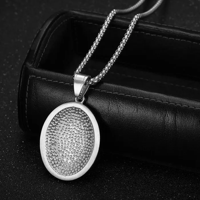 Wholesale Hip Hop Saint Christopher Pendant Necklace | Titanium Steel Vacuum Plated Bulk Supplier & Factory Price