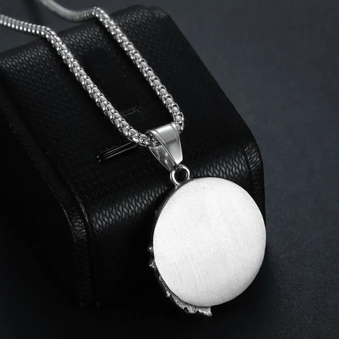 Wholesale Viking Wolf Head Pendant Necklace | Vintage Titanium Steel Nordic Odin Bulk Supplier & Factory Price