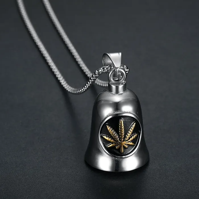 Wholesale Punk Maple Leaf Riding Bell | Vintage Titanium Steel Two-Tone Bulk Supplier & Factory Price