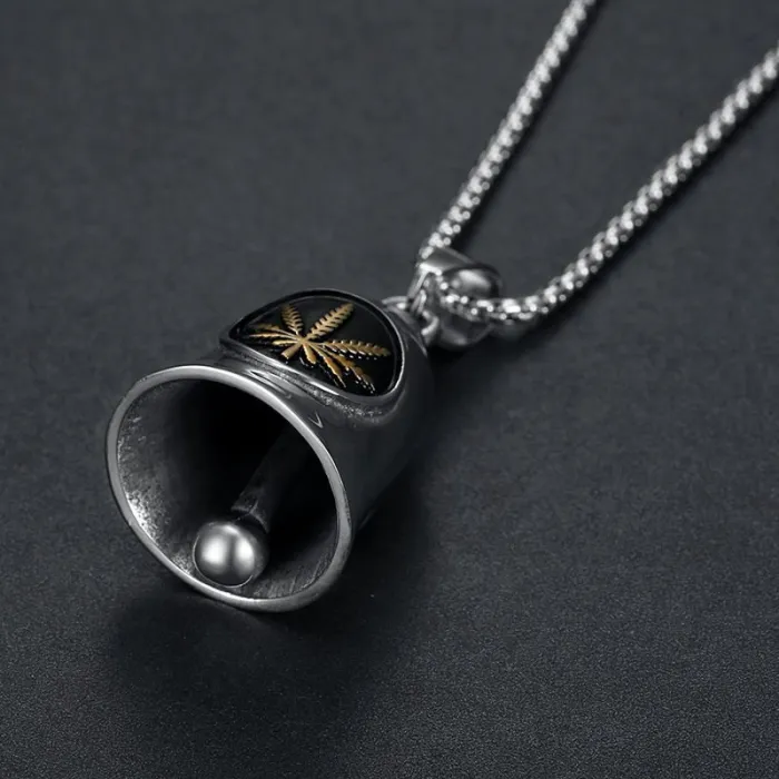 Wholesale Punk Maple Leaf Riding Bell | Vintage Titanium Steel Two-Tone Bulk Supplier & Factory Price