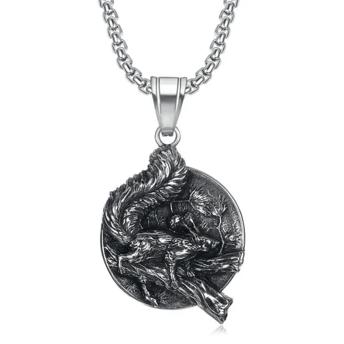 Wholesale Viking Squirrel Pendant Necklace | Vintage Titanium Steel Nordic Odin Bulk Supplier & Factory Price