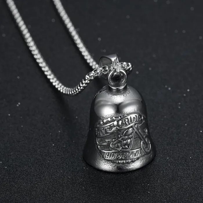 Wholesale Biker Skull Riding Bell | Vintage Titanium Steel Polished Punk Bulk Supplier & Factory Price