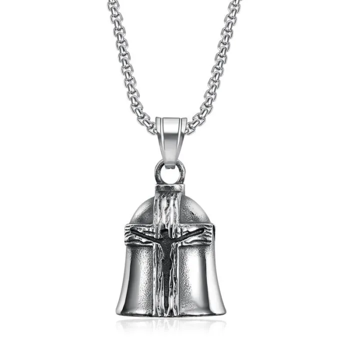 Wholesale Cross Riding Bell | Vintage Titanium Steel Wood Grain Punk Bulk Supplier & Factory Price