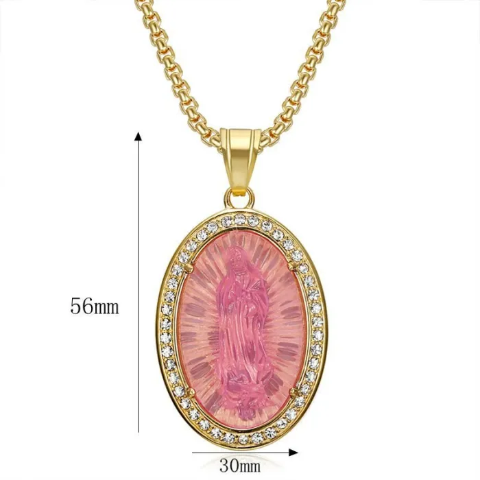 Wholesale Virgin Mary Pendant Necklace | Stainless Steel Resin CZ Bulk Supplier & Factory Price
