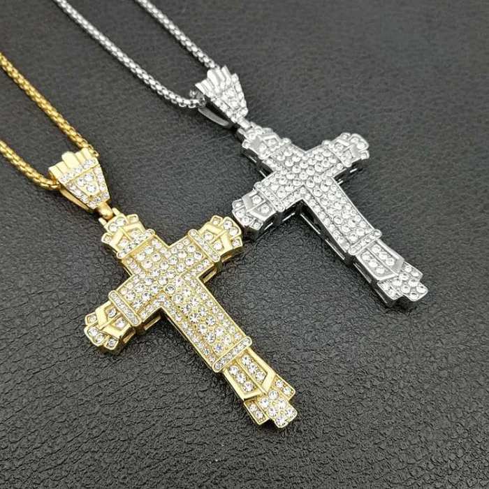 Wholesale Hip Hop Pendant Necklace | Stainless Steel Gold Plated CZ Bulk Supplier & Factory Price