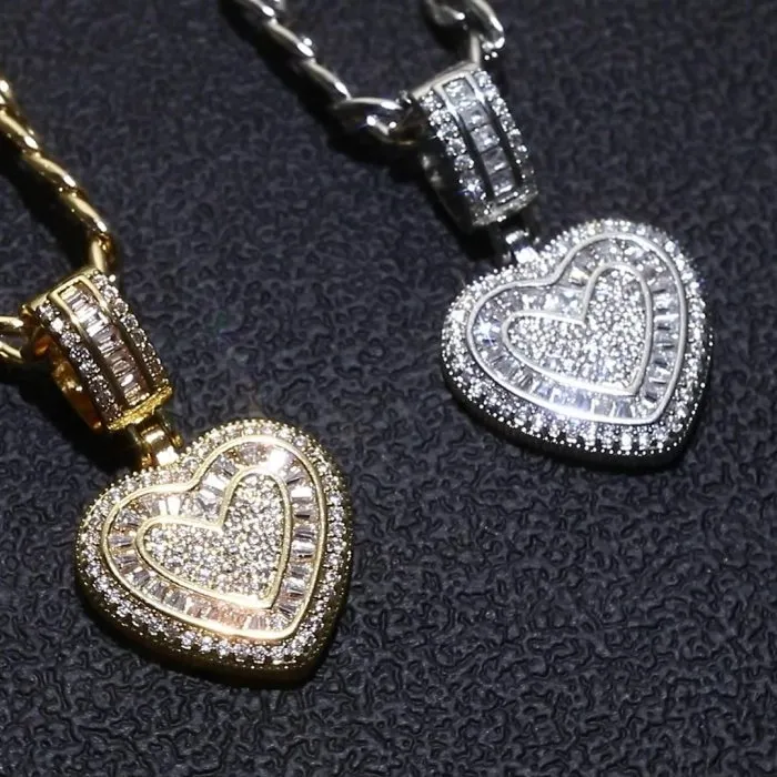 Wholesale Hip Hop Heart Cross Pendant Necklace | Gold Plated Metal Choker Women's Bulk Supplier & Factory Price