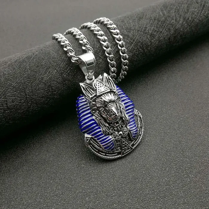 Wholesale Hip Hop Anubis Pendant Necklace | Titanium Steel Gold Plated Egyptian Vintage Bulk Supplier & Factory Price