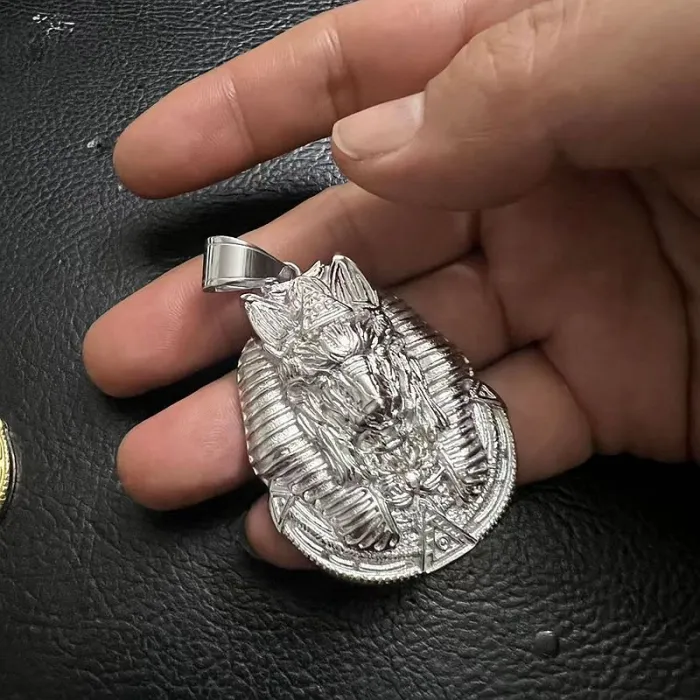 Wholesale Hip Hop Anubis Pendant Necklace | Titanium Steel Gold Plated Egyptian Vintage Bulk Supplier & Factory Price