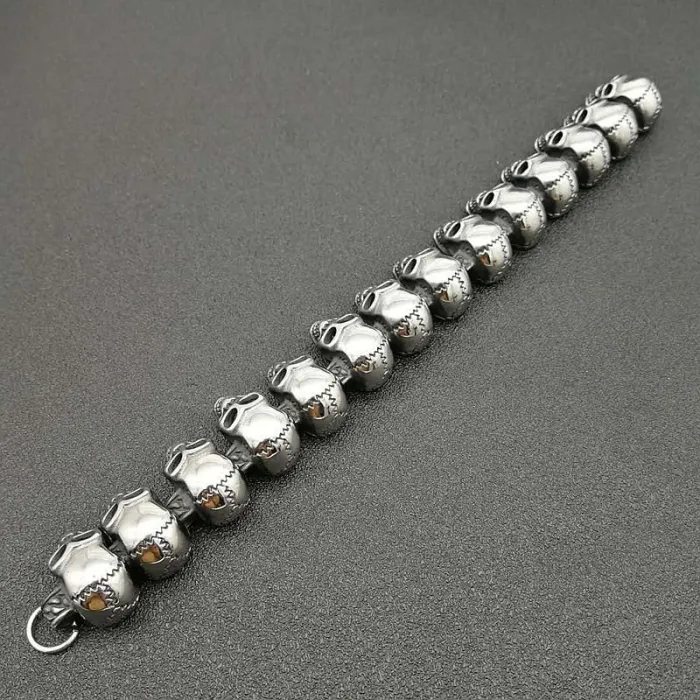 Wholesale Stainless Steel Skull Bracelet for Men – Punk Gothic Titanium Steel Jewelry Bulk Supplier Factory Price