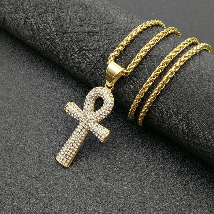Wholesale Egyptian Ankh Key Pendant Necklace – Stainless Steel Hip Hop Jewelry Bulk Supplier Factory Price