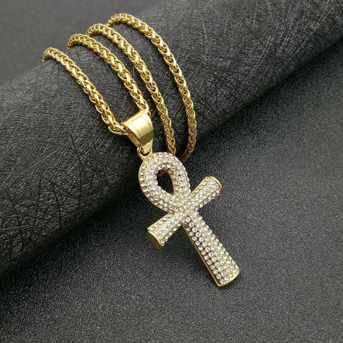 Wholesale Egyptian Ankh Key Pendant Necklace – Stainless Steel Hip Hop Jewelry Bulk Supplier Factory Price
