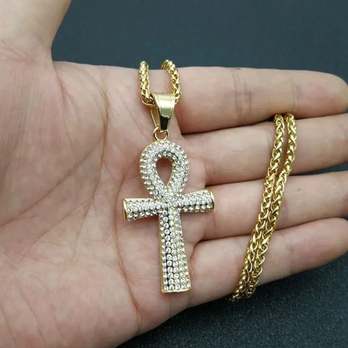 Wholesale Egyptian Ankh Key Pendant Necklace – Stainless Steel Hip Hop Jewelry Bulk Supplier Factory Price