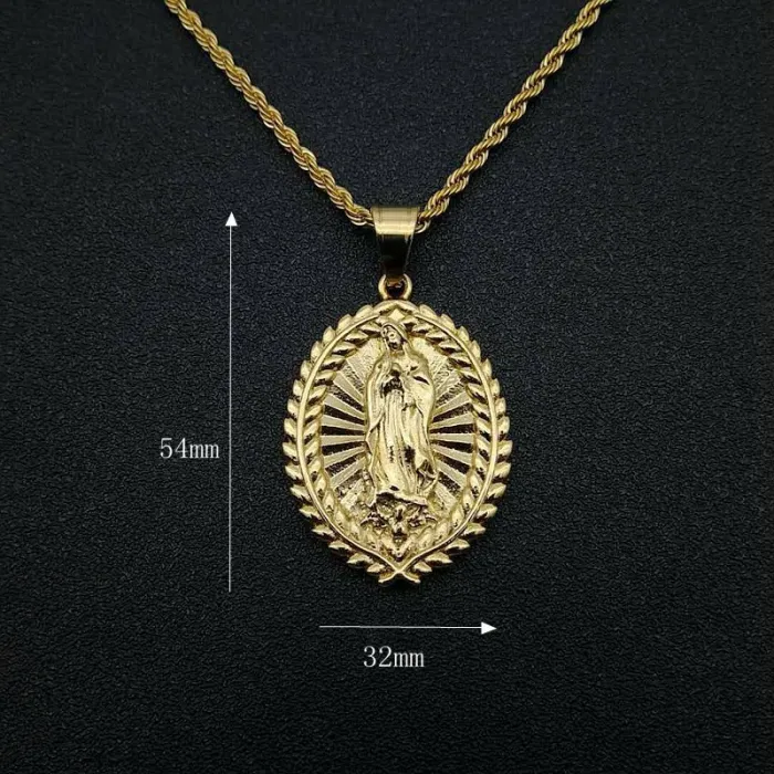 Wholesale Hip Hop Pendant Necklace – Bulk Vacuum Gold-Plated Titanium Steel Jewelry at Factory Price