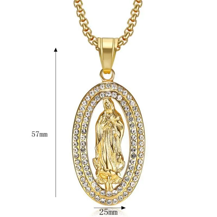Wholesale Gold Plated Titanium Steel Pendant Necklace – Hip Hop Iced Out Jewelry Bulk Supplier Factory Price