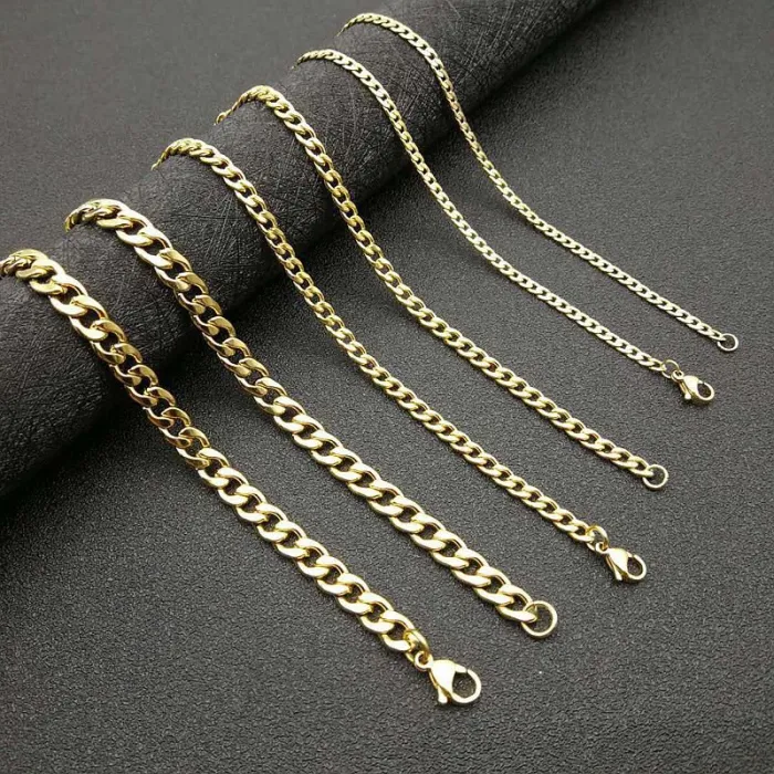 Wholesale Gold Plated Titanium Steel Chunky Chain Necklace for Men – Hip Hop Jewelry Bulk Supplier Factory Price