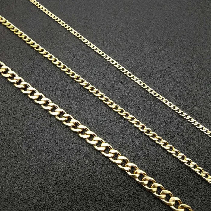 Wholesale Gold Plated Titanium Steel Chunky Chain Necklace for Men – Hip Hop Jewelry Bulk Supplier Factory Price