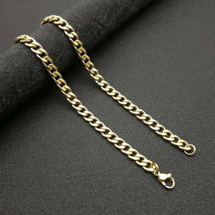 Wholesale Gold Plated Titanium Steel Chunky Chain Necklace for Men – Hip Hop Jewelry Bulk Supplier Factory Price