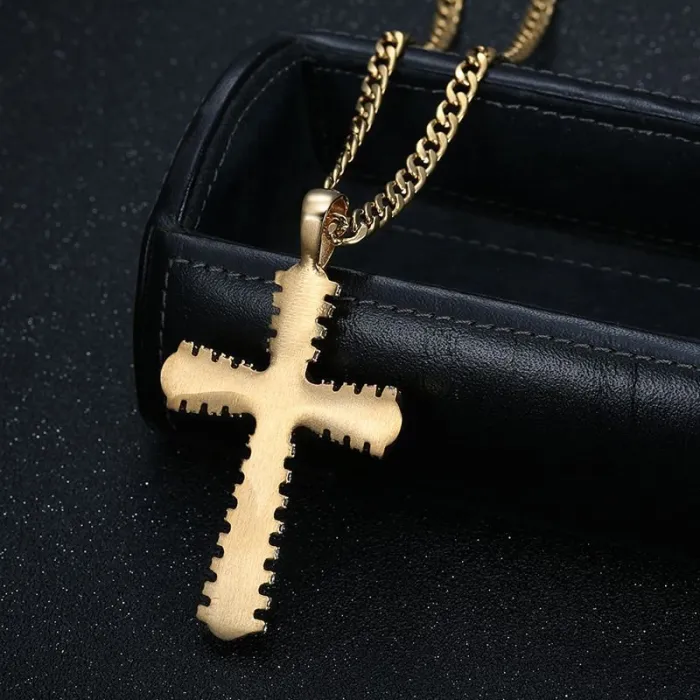 Wholesale Gold Cross Pendant – Bulk Hip Hop CZ Iced-Out Necklace for Men at Factory Price