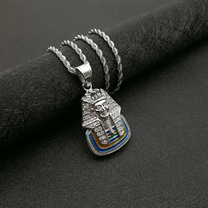 Wholesale Pharaoh Pendant Necklace | Hip Hop Iced Out Egyptian King Jewelry Bulk Supplier