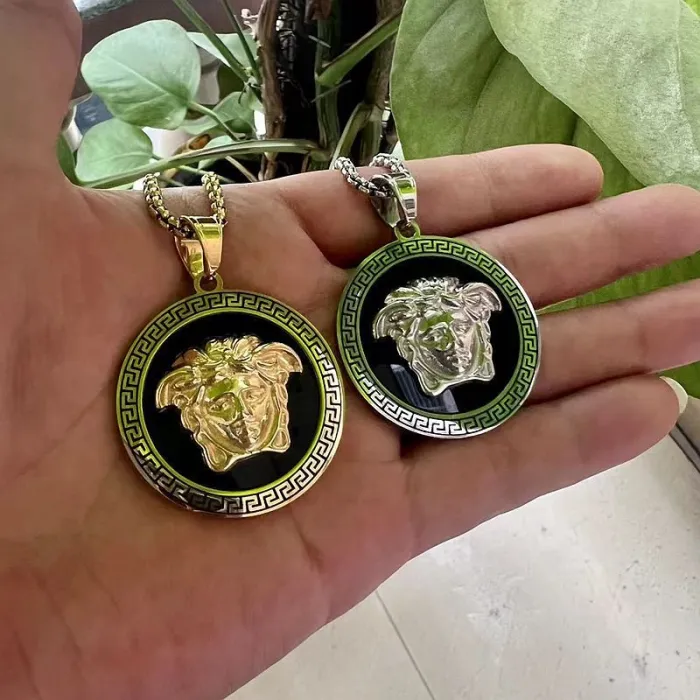 Wholesale Greek Mythology Pendant Necklace | Hip Hop Gold-Plated Color-Retaining Titanium Steel Jewelry Supplier