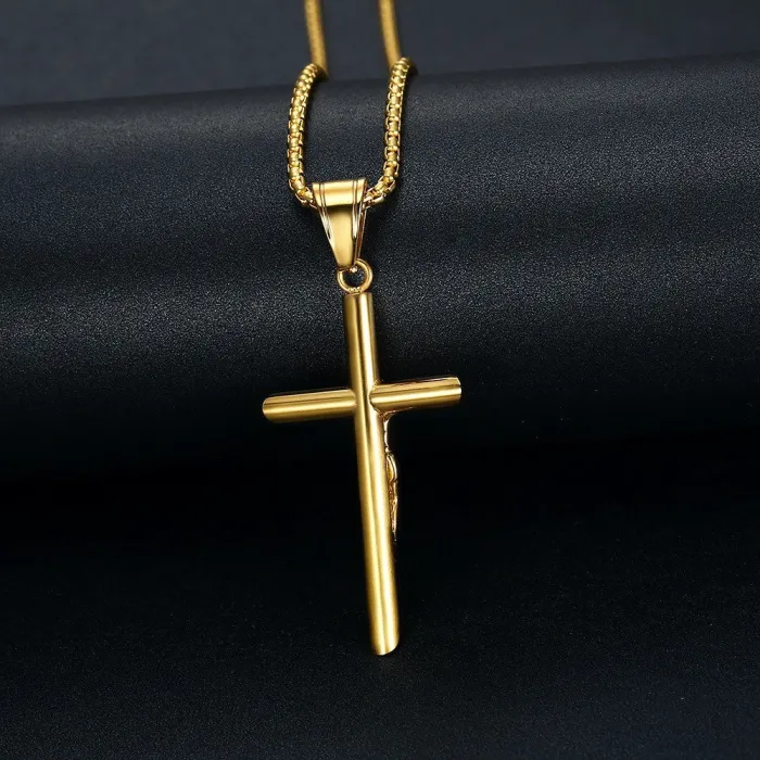 Wholesale Cross Pendant Necklace | Classic Stainless Steel Religious Jewelry Bulk Supplier at Factory Price