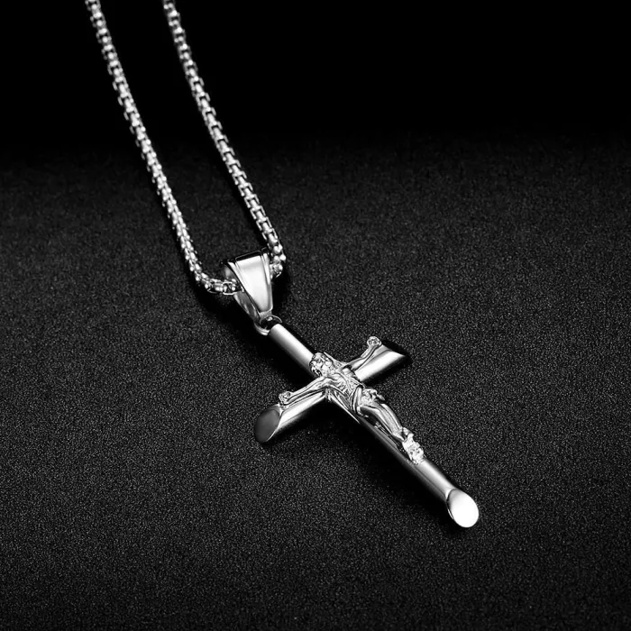 Wholesale Cross Pendant Necklace | Classic Stainless Steel Religious Jewelry Bulk Supplier at Factory Price