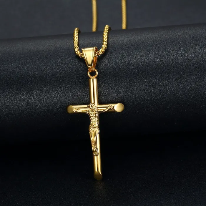 Wholesale Cross Pendant Necklace | Classic Stainless Steel Religious Jewelry Bulk Supplier at Factory Price