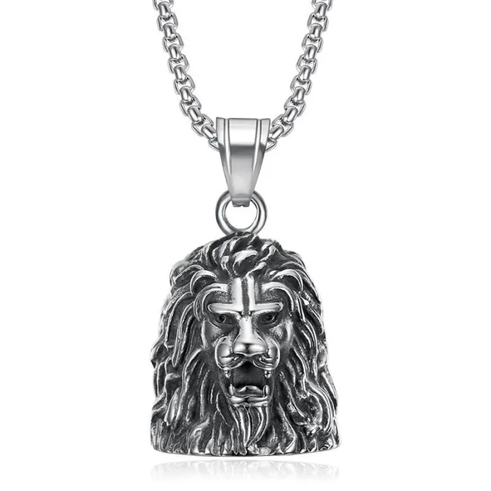 Wholesale Lion Head Motorcycle Bell | Punk Vintage Stainless Steel Lucky Biker Exorcism & Pet Bell Supplier