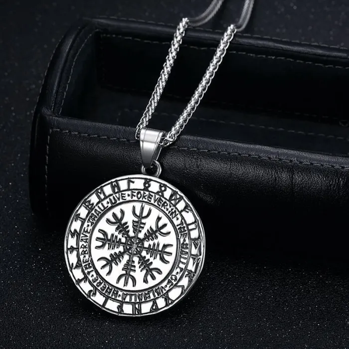 Wholesale Odin Raven Pendant Necklace | Viking Two-Tone Titanium Steel Norse Jewelry for Men Bulk Supplier