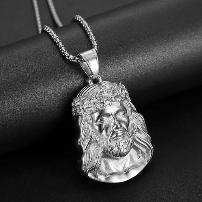 Wholesale YS Portrait Pendant Necklace | Hip Hop Iced Out Stainless Steel Jewelry Bulk Supplier