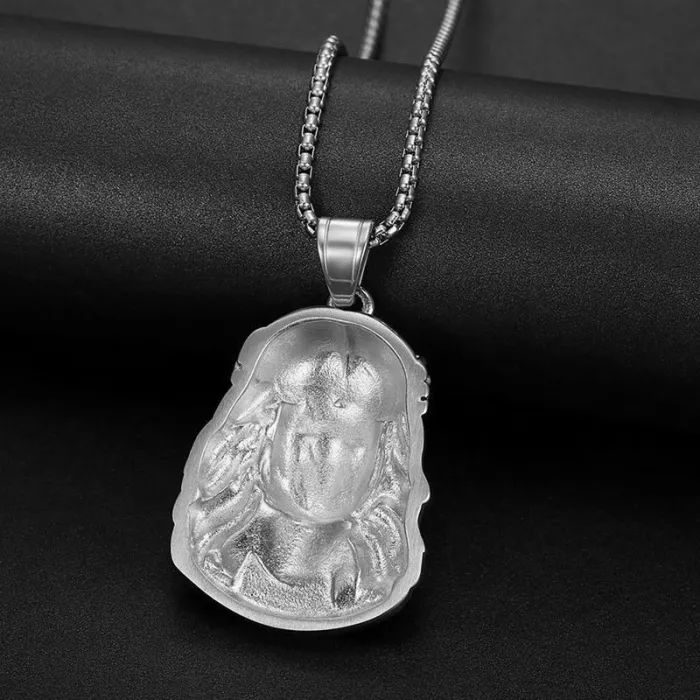Wholesale YS Portrait Pendant Necklace | Hip Hop Iced Out Stainless Steel Jewelry Bulk Supplier