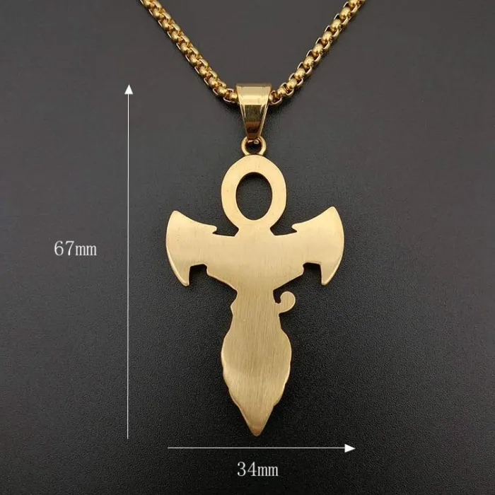 Wholesale Gold Plated Titanium Steel Eye of Horus Pendant Necklace – Hip Hop Iced Out Jewelry Bulk Supplier Factory Price
