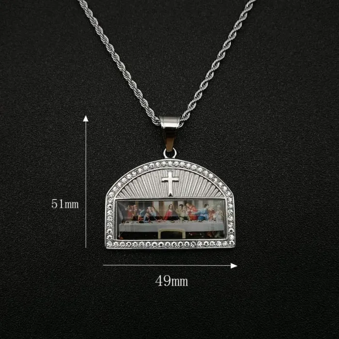 Wholesale Gold Plated Titanium Steel Thirteen Apostles Pendant Necklace – Religious Jewelry Bulk Supplier Factory Price