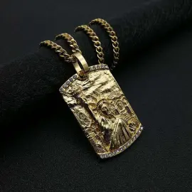 Wholesale Hip Hop Statue of Liberty Pendant Necklace – Gold Plated Stainless Steel Jewelry Factory Price - Jewelryto