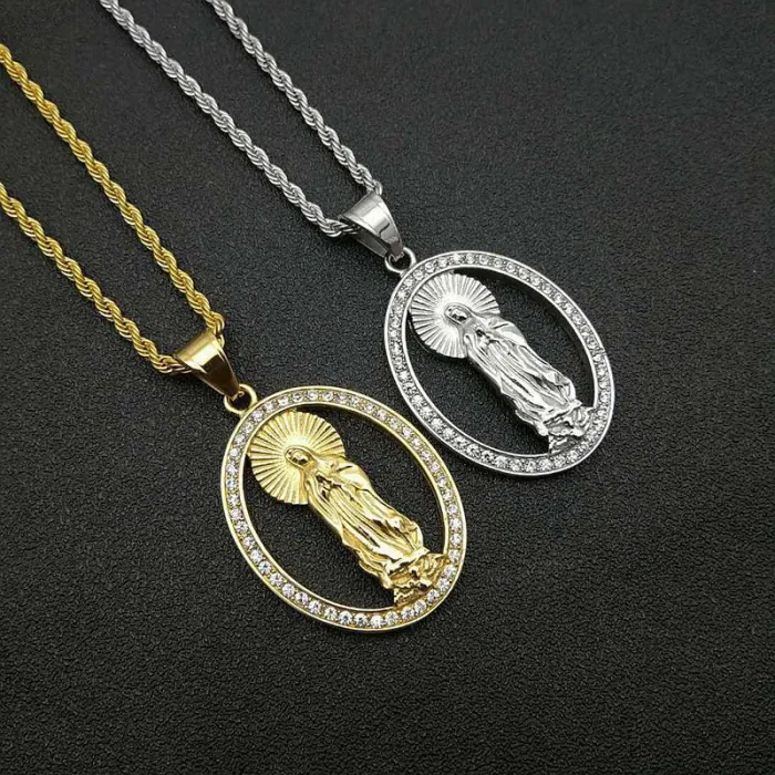 Wholesale Virgin Mary Pendant Necklace – Gold Plated Stainless Steel Jewelry Supplier & Factory Price