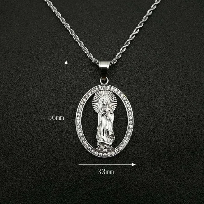 Wholesale Virgin Mary Pendant Necklace – Gold Plated Stainless Steel Jewelry Supplier & Factory Price